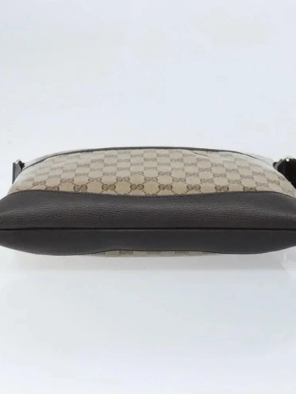 GUCCI GG Crystal Shoulder Bag Coated Canvas Beige Gold 374411 Auth SW2277A